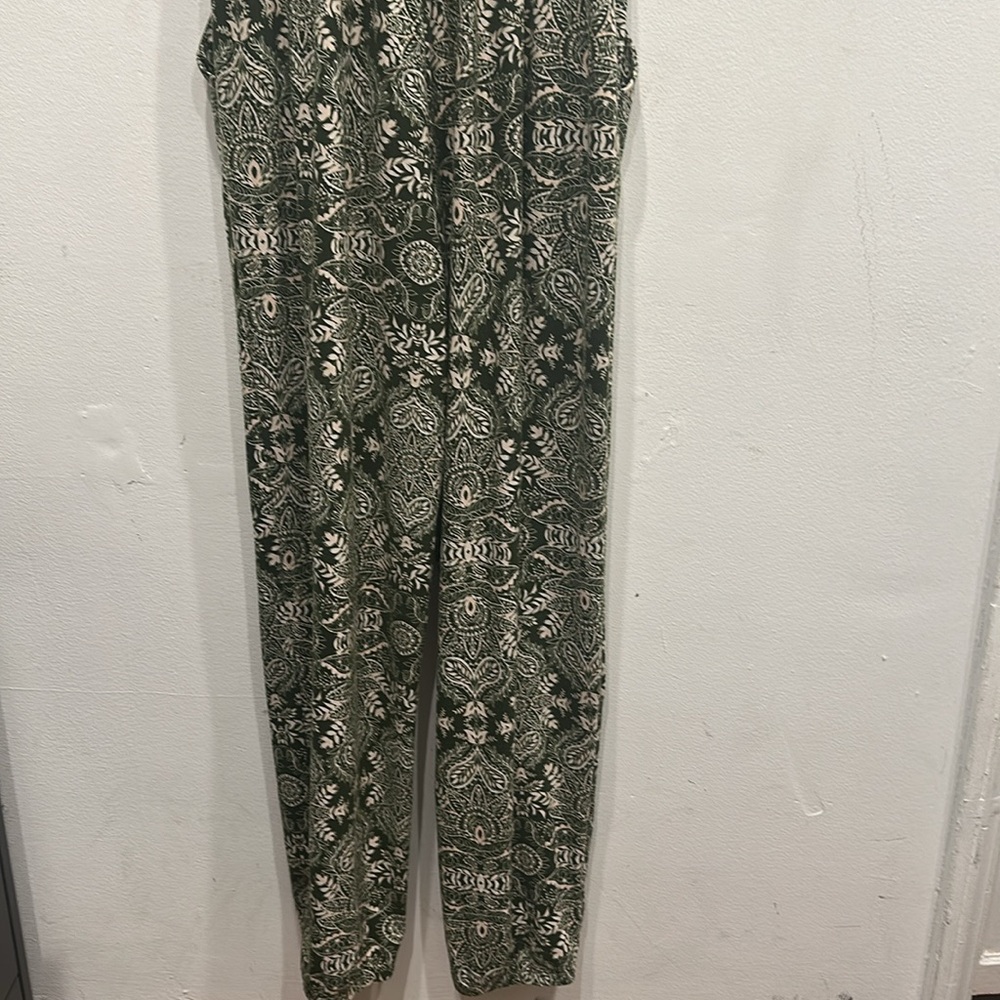 Show Me Your Mumu Cooper Green white paisley Jumpsuit pockets size small - Picture 10 of 13